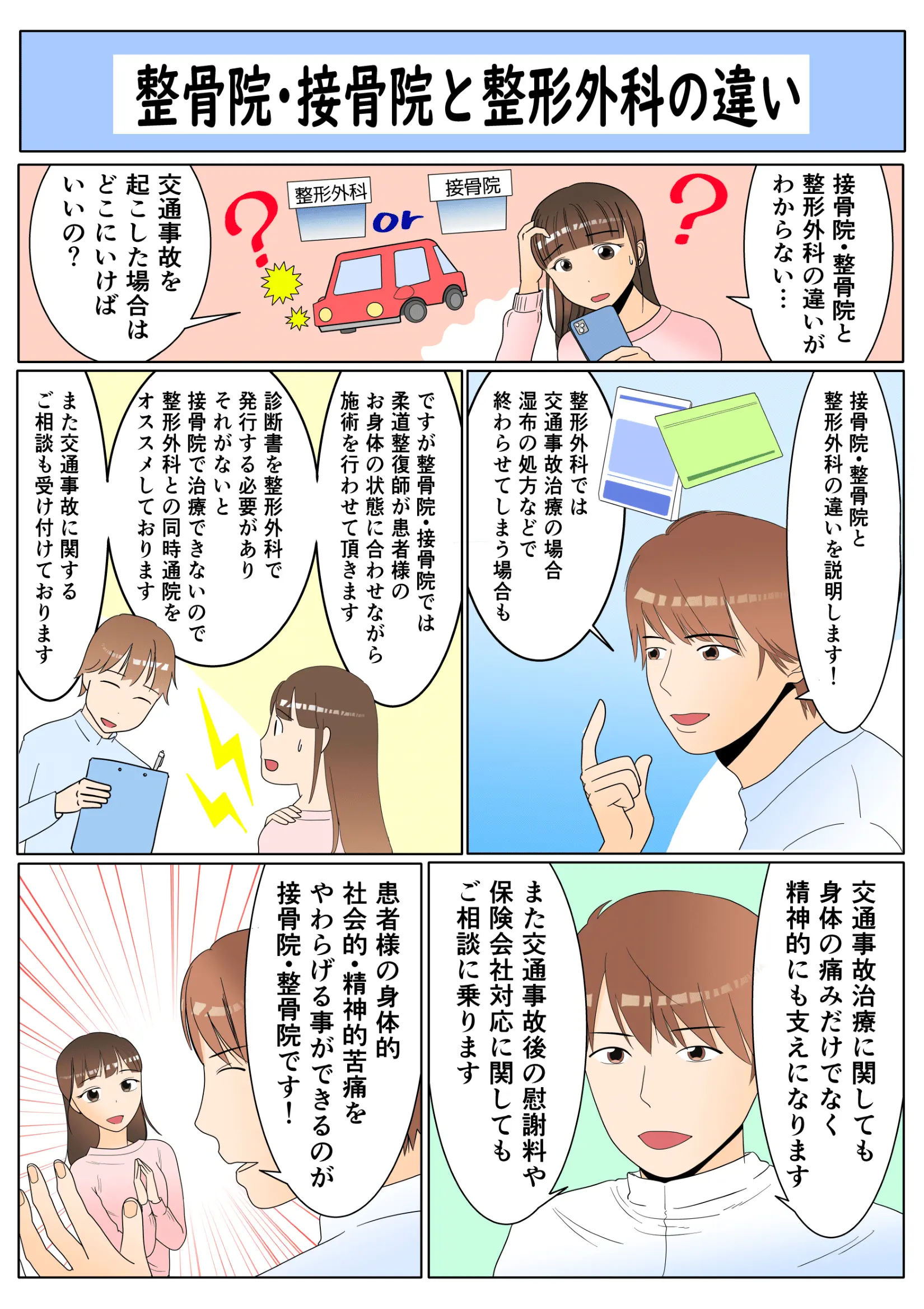 接骨院と形成外科の違い